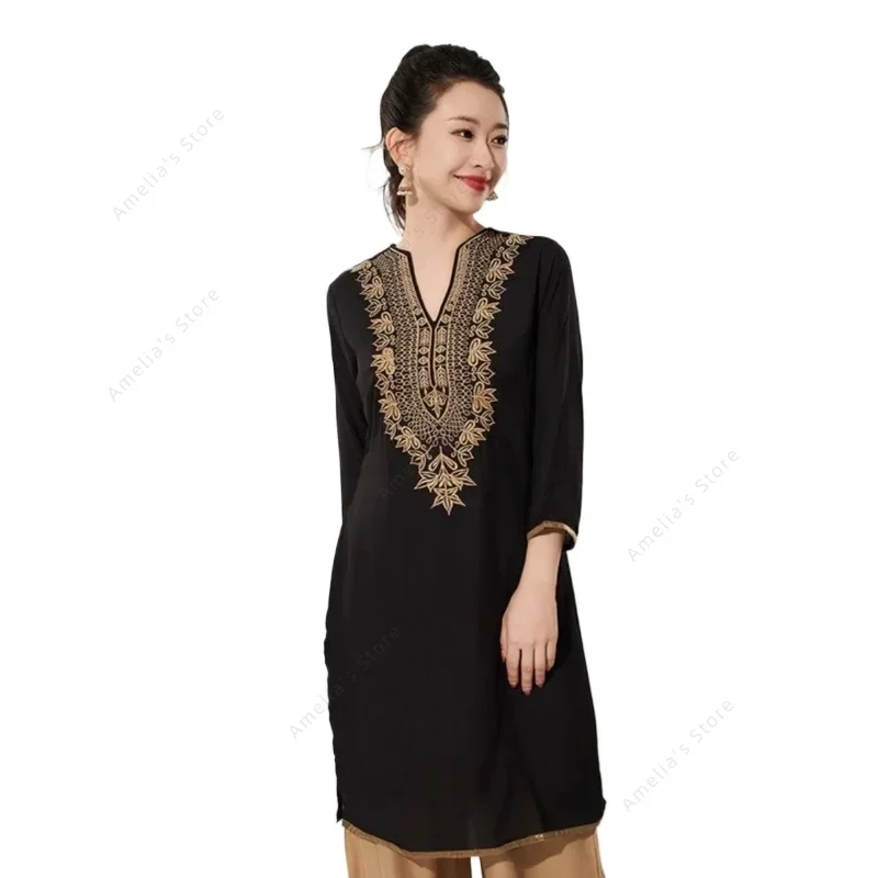 Summer Clothing Pakistan - Women's Indian Traditional Embroidered Cotton Blouse