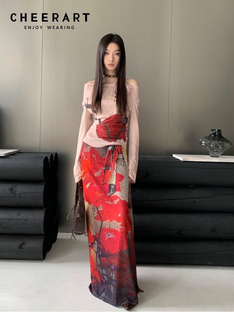 CHEERART Vintage Red Mesh Long - đánh giá và giá Summer Clothing Wraps