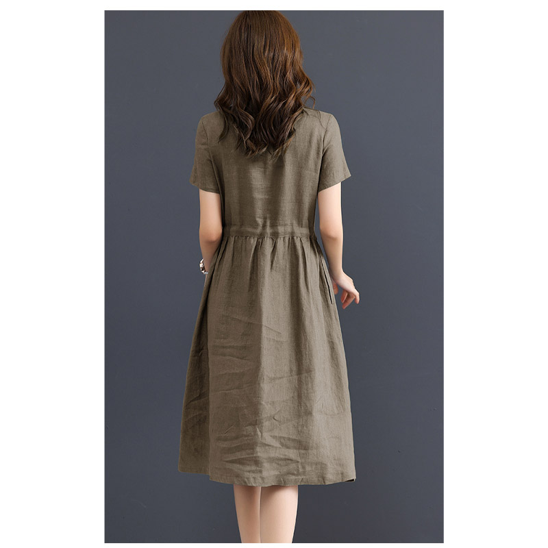 Pure Linen Women's Short-sleev - đánh giá và giá Summer Clothing Drawing