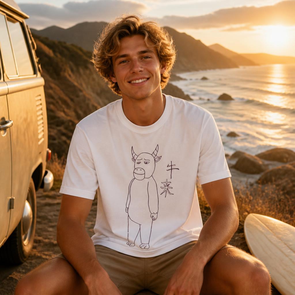 Niu Lai Drawing Men T Shirt 10 - đánh giá và giá Summer Clothing Drawing